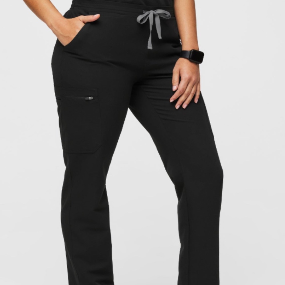 Figs Yola skinny scrub pant-Black, M